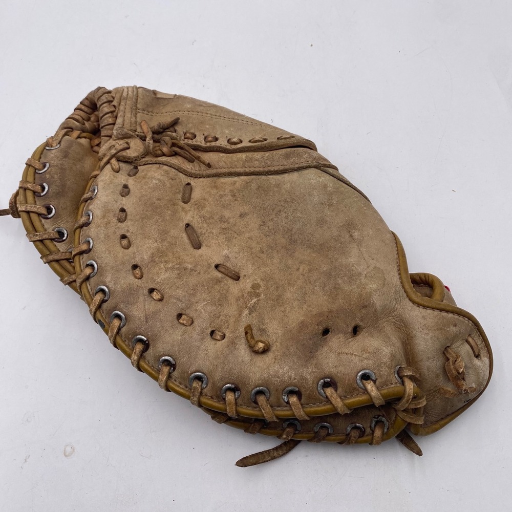 AMKO Custom Built 379 first baseman Mitt Baseball Glove RHT Tan Leather vintage